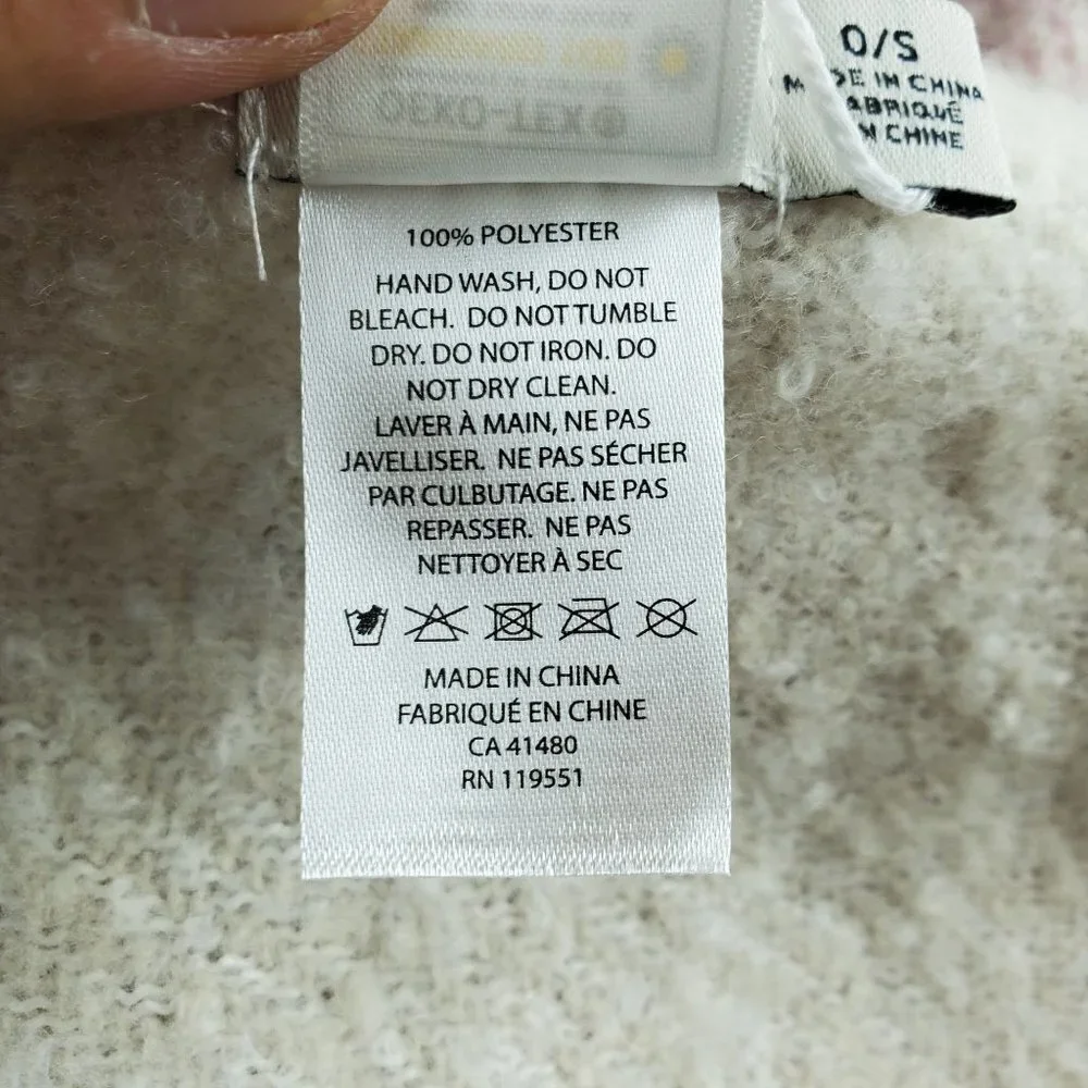 Gentle Fawn Huntington Fringed Scarf Pale Pink Off White Plaid Womens 65x15 NWT